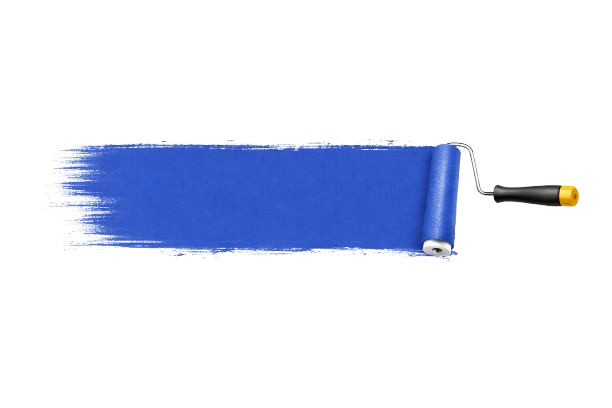  a image showing roller painting blue color 